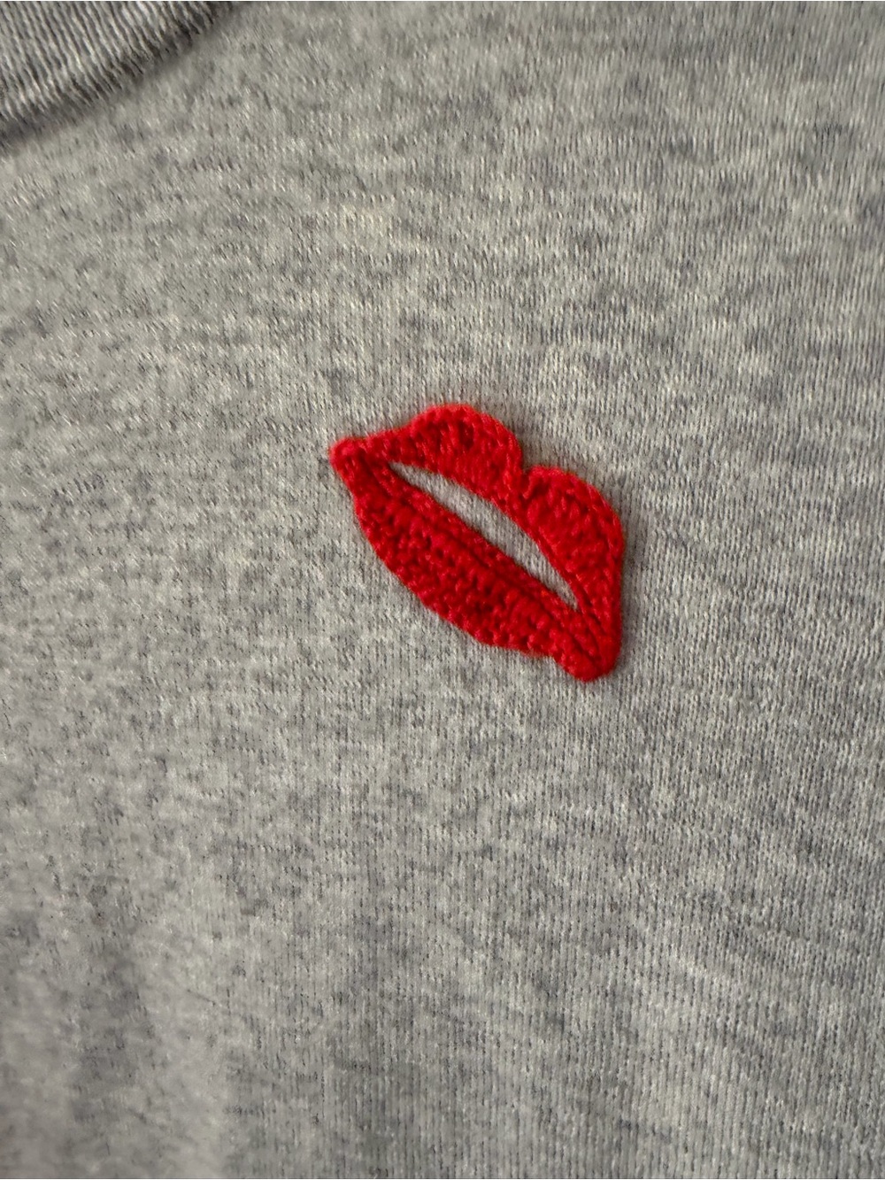 J. Crew Tippi Sweater with Embroidered Lips - Picture 3 of 8